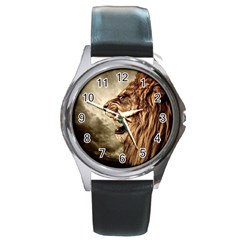 Roaring Lion Round Metal Watch