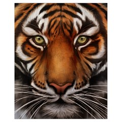 The Tiger Face Drawstring Bag (small) by Celenk