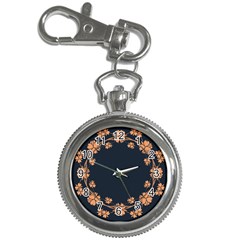 Floral Vintage Royal Frame Pattern Key Chain Watches by Celenk