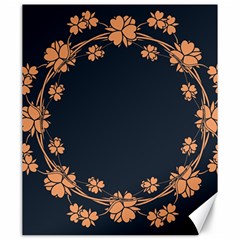 Floral Vintage Royal Frame Pattern Canvas 20  X 24   by Celenk