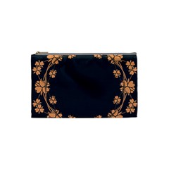 Floral Vintage Royal Frame Pattern Cosmetic Bag (small)  by Celenk