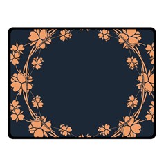 Floral Vintage Royal Frame Pattern Fleece Blanket (small) by Celenk