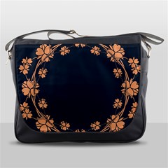 Floral Vintage Royal Frame Pattern Messenger Bags by Celenk