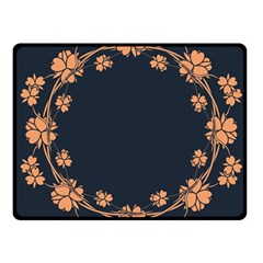 Floral Vintage Royal Frame Pattern Double Sided Fleece Blanket (small)  by Celenk