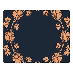 Floral Vintage Royal Frame Pattern Double Sided Flano Blanket (large)  by Celenk