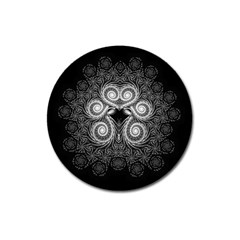 Fractal Filigree Lace Vintage Magnet 3  (round) by Celenk