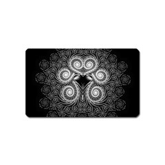 Fractal Filigree Lace Vintage Magnet (name Card) by Celenk