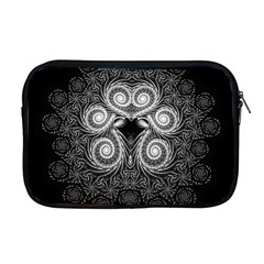 Fractal Filigree Lace Vintage Apple Macbook Pro 17  Zipper Case by Celenk