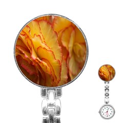 Flowers Leaves Leaf Floral Summer Stainless Steel Nurses Watch by Celenk