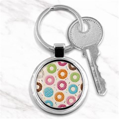 Colored Doughnuts Pattern Key Chains (round)  by Bigfootshirtshop