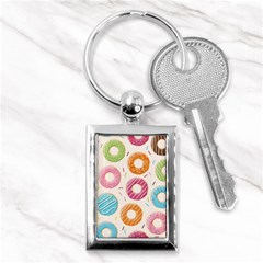 Colored Doughnuts Pattern Key Chains (rectangle)  by Bigfootshirtshop