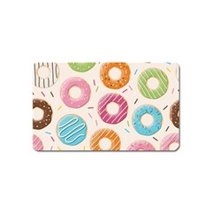 Colored Doughnuts Pattern Magnet (name Card) by Bigfootshirtshop