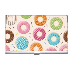 Colored Doughnuts Pattern Business Card Holders by Bigfootshirtshop