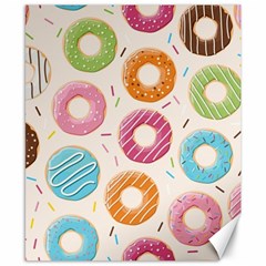 Colored Doughnuts Pattern Canvas 8  X 10  by Bigfootshirtshop