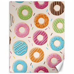 Colored Doughnuts Pattern Canvas 12  X 16   by Bigfootshirtshop