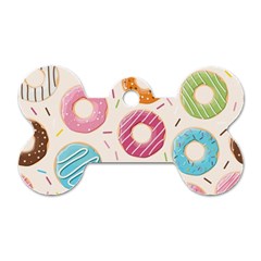 Colored Doughnuts Pattern Dog Tag Bone (two Sides) by Bigfootshirtshop