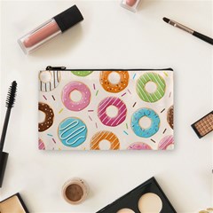 Colored Doughnuts Pattern Cosmetic Bag (small)  by Bigfootshirtshop