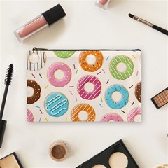 Colored Doughnuts Pattern Cosmetic Bag (medium)  by Bigfootshirtshop