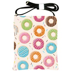 Colored Doughnuts Pattern Shoulder Sling Bags by Bigfootshirtshop