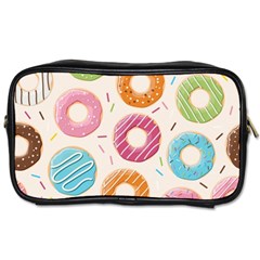 Colored Doughnuts Pattern Toiletries Bags by Bigfootshirtshop