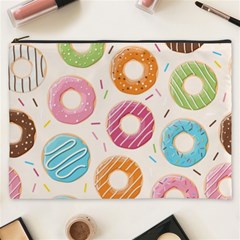 Colored Doughnuts Pattern Cosmetic Bag (xxxl)  by Bigfootshirtshop