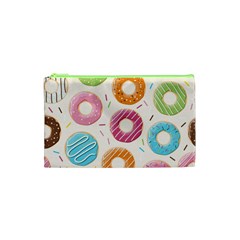 Colored Doughnuts Pattern Cosmetic Bag (xs) by Bigfootshirtshop