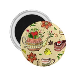 Colored Afternoon Tea Pattern 2.25  Magnets