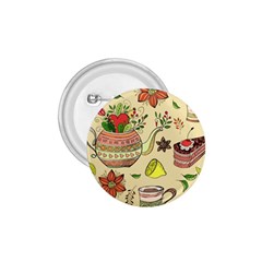 Colored Afternoon Tea Pattern 1.75  Buttons