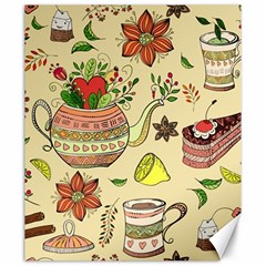 Colored Afternoon Tea Pattern Canvas 20  X 24   by Bigfootshirtshop