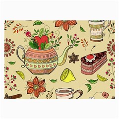 Colored Afternoon Tea Pattern Large Glasses Cloth by Bigfootshirtshop