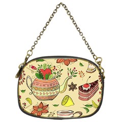 Colored Afternoon Tea Pattern Chain Purses (One Side) 