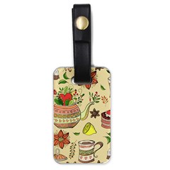 Colored Afternoon Tea Pattern Luggage Tags (One Side) 