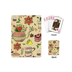 Colored Afternoon Tea Pattern Playing Cards (mini)  by Bigfootshirtshop