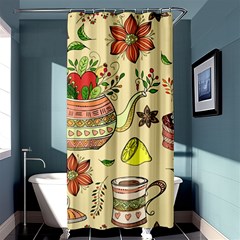 Colored Afternoon Tea Pattern Shower Curtain 36  x 72  (Stall) 