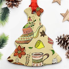 Colored Afternoon Tea Pattern Ornament (Christmas Tree) 