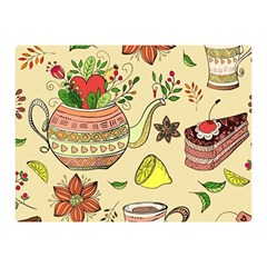 Colored Afternoon Tea Pattern Double Sided Flano Blanket (mini)  by Bigfootshirtshop