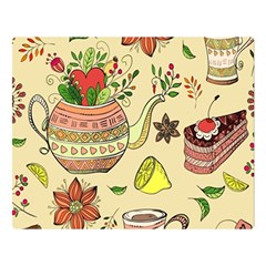 Colored Afternoon Tea Pattern Double Sided Flano Blanket (large)  by Bigfootshirtshop