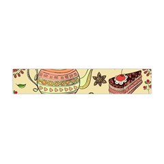 Colored Afternoon Tea Pattern Flano Scarf (Mini)