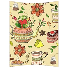 Colored Afternoon Tea Pattern Back Support Cushion by Bigfootshirtshop