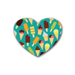 Summer Treats Rubber Coaster (heart)  by Bigfootshirtshop