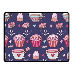 Afternoon Tea And Sweets Double Sided Fleece Blanket (small)  by Bigfootshirtshop