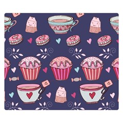 Afternoon Tea And Sweets Double Sided Flano Blanket (small)  by Bigfootshirtshop