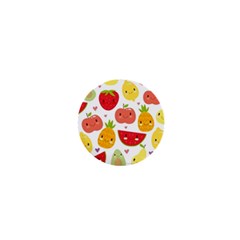 Happy Fruits Pattern 1  Mini Buttons by Bigfootshirtshop