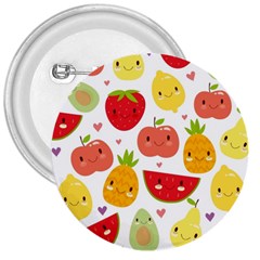 Happy Fruits Pattern 3  Buttons by Bigfootshirtshop