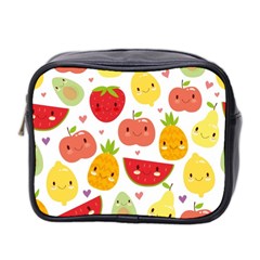 Happy Fruits Pattern Mini Toiletries Bag 2-side by Bigfootshirtshop