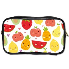 Happy Fruits Pattern Toiletries Bags 2-side by Bigfootshirtshop