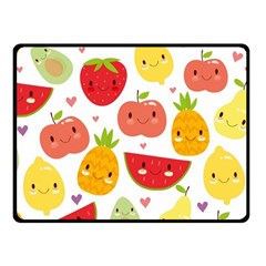 Happy Fruits Pattern Fleece Blanket (small) by Bigfootshirtshop