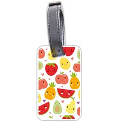 Happy Fruits Pattern Luggage Tags (one Side)  by Bigfootshirtshop