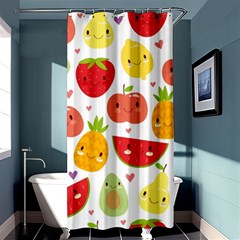 Happy Fruits Pattern Shower Curtain 36  X 72  (stall)  by Bigfootshirtshop