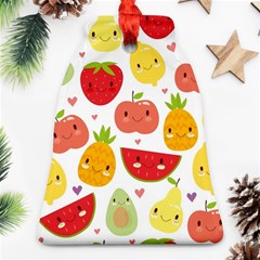 Happy Fruits Pattern Bell Ornament (two Sides) by Bigfootshirtshop